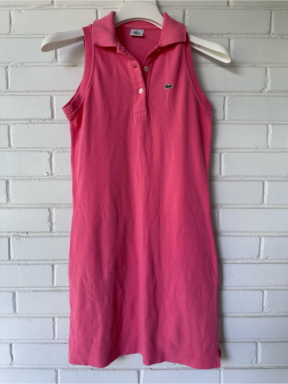 Lacoste Women's Pink Sleeveless Pique Top/Dress in size 38
